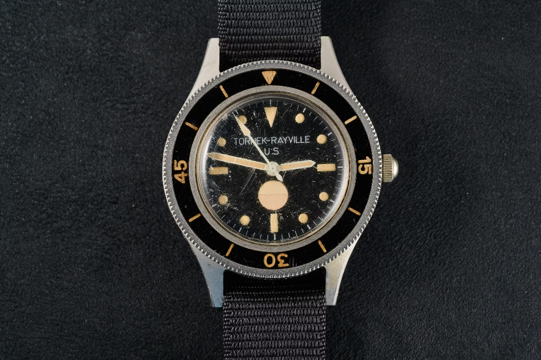 美品】フランス海軍 フィフティファゾムス 機械式レプリカ時計