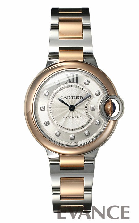 CARTIER カルティエ バロンブルーMM PGコンビ
