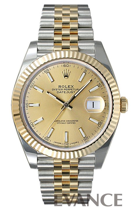 ROLEX ロレックス デイトジャスト41 YGコンビ シャンパン
