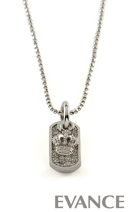 JUSTIN DAVIS ジャスティン デイビス [ネックレス] DIAMOND DOG TAG with CROWN Necklace