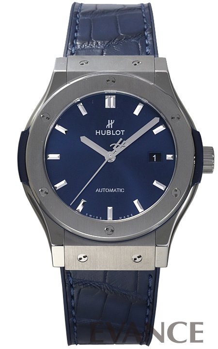 HUBLOT ウブロ クラシック フュージョンチタニウム ブルー